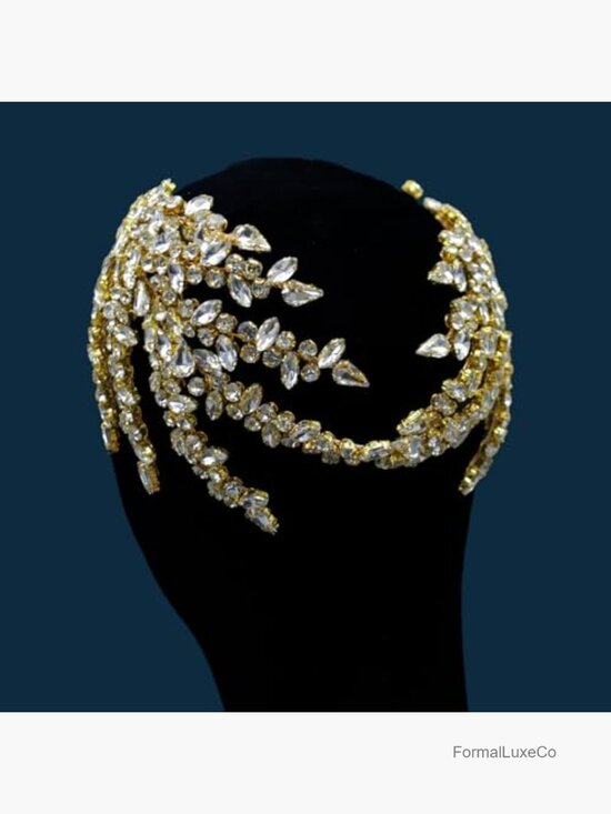 Handmade Bridal Headband Wedding Hair Piece Headband Rhinestone Branch Headpiece